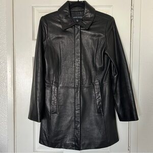 Anne Klein 100% leather coat